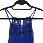 Old Navy Sleeveless Knit Romper Lattice Lace Blue Women’s Size Small NWT Photo 3