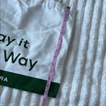 Halara NWT  Cream and Green Canvas Tote Photo 5