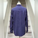 Vintage 90s Mickey Mouse Unlimited Corduroy Embroidered Western Shirt Cowgirl Blue Size M Photo 8