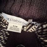 Liz Claiborne Black and White Patterned Poncho Cardigan Wrap Photo 12