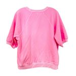 Gap Short Sleeve Crew Neck Sweatshirt Women's Medium Neon Pink Athleisure Comfy Photo 6