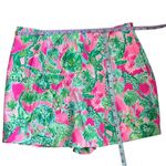Lilly Pulitzer Catty Shack Pink Green Cassia Skort Womens Size 10 Tropical Beach Photo 3