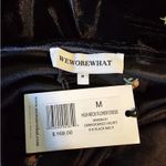 We Wore What NWT Embroidered Flower Velvet High Neck Halter Midi Dress Black Photo 8