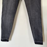 Judy Blue  Grey Heavy Sand Skinny Jeans Size 28 Frayed Raw Hem Stretch Distressed Photo 6