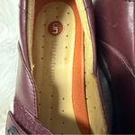 Clarks  Unstructured Burgundy Leather Mary Jane Comfort Shoes New Size 12 Photo 9