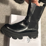 Dream Paris DREAM PAIRS Platform Chelsea Boots Lug Sole Combat Mid Calf Slip On Photo 5