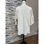 ZARA  women linen blend shirt tunic button down Beige Natural M and L Photo 4