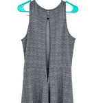 Gap size medium sleeveless a line dress hidden rear zip black white print Photo 3