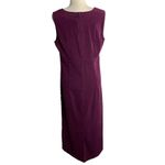 Sag Harbor Vintage 90s Suit Dress 12 Purple Sleeveless Zip Button Up Jacket Photo 6