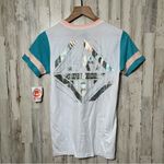 American Fighter White Blue Short Sleeve Tee Jersey Style Womens Small Photo 3