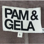 Pam & Gela  Tencel Twill Utility Cargo Jacket S Embroidered Eagle Patch Photo 4