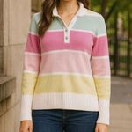 Together Pastel Stripe Cotton Sweater S Photo 2