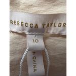 Rebecca Taylor Size 10 Tulip Wrap Dress White Beige Marzipan Combo Midi V Neck Photo 4