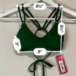 Xhilaration Women’s Strappy Tie Back Ribbed Bikini Top Olive Green NWT Photo 4