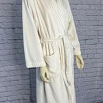 Pottery Barn unisex plush cream spa robe size medium Photo 5