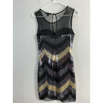 As You Wish Womans As U Wish Pullover Bodycon Dress XS Multicolor Sequins Sleeveless Photo 1