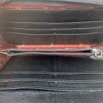 Brighton VTG  Crossbody Bag Wallet Small Card Holder Zip Coin Leather Black Croc Photo 8