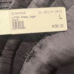 Olivaceous Women’s Dark Gray Cuffed Dressy Jogger Pants Size L NEW Photo 2