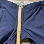 L.L Bean Pants Womens 10 Navy Blue Nylon Capri Outdoor Hiking Zip Pockets High Photo 4