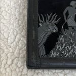 Roberto Vascon Black Embossed Egyptian Design Shoulder Bag Photo 4