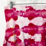 Loft Ann Taylor  Large Skirt Handmade Tie Dye Pink A Line Trumpet Preppy Boho 516 Photo 2