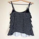 MiracleSuit  Ruffle Black and White Polka Dot Tankini Swimsuit Size 8 Photo 4