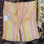 Anthropologie NWT SUNDRESS SOPHIE STRIPE HALTER LINED JUMPSUIT ROMPER PEACH M/L Photo 4