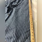 Christian Sirianio Christian Siriano Navy Striped A-Line Skirt Photo 7