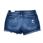 Kan Can Distressed Denim Shorts Womens Size 32 Dark Wash Raw Hem Blue Photo 1