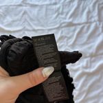 H&M  Divided Womens Size Small Scrunched Casual Black Tank Crop Top Summer Beach Photo 4