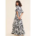 Anthropologie NWT  Maeve Printed Short-Sleeve Floral Maxi Shirt Dress XS Photo 1