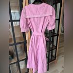 Laura Ashley Vintage 1980s Pink Sailor Dress maxi midi tie front collar peony Photo 1