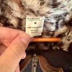 Gorgeous Bronze Vest Lined with Faux Leopard Fur Photo 2