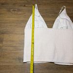 Joyfolie Ivory Faux Leather Camisole Top S Braided Front Adjustable Straps White Photo 6