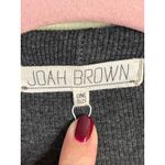 Joah Brown  Soleil Cardigan in Dark Heather Gray Ribbed high low pocket size: OS Photo 2