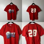 Vintage Blitz T Shirt 80s 90s Red Large L USA Henley Baseball Sports Graphic Tee Photo 9