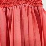 Be.You.tiful coral pleated boho tie waist lined maxi skirt M peasant festival Pink Size M Photo 4