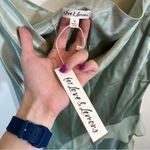 For Love & Lemons  Sawyer Satin Maxi Dress Desert Sage Green Small NWT Photo 7