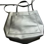 Madewell Women's black faux Leather Tote Bag with Sturdy Handles Photo 3