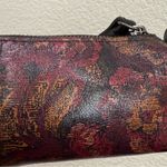 Patricia Nash Vintage Floral Brocade Brown Red Barrel Makeup Cosmetic Bag Photo 9