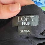 Loft women’s plus size 22 cropped dress pants black gold zipper work office Photo 3