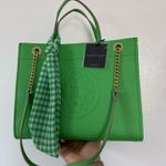 Nanette Lepore  Camille triple section tote with handle scarf green Photo 0