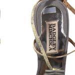 Badgley Mischka Badgley Michka Snakeskin Strap Ruffle Ribbon Heeled Open Toe Sandals Size 6 Photo 12