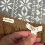 Loft  Sawyer Pull On Pants in Heathered Brushed Flannel Brown Size Large Casual Photo 3