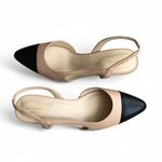 Liz Claiborne NWT  Women’s Black and Tan Slingback Heels Size 9M Photo 3