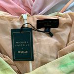 Michael Costello X Revolve Summer Midi Dress Watercolor NWT Size Small Pink Photo 6