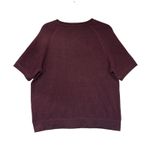 Roots Canada  Burgundy Textured Knit Short Sleeve Sweatshirt Top Comfy Cozy Med Photo 3