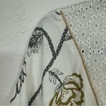 Desigual  White Eyelet Short Sleeve Blouse Womens M Casual Beachy Summer Top Photo 10