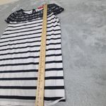 Elle  Womens Blk Wht Stripe Lace Detail Top‎ Cap Sleeve Size Xs Photo 5