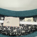 Anthropologie  Postmark Size Small Sweater Green Layered Floral‎ Pullover Cozy Photo 5